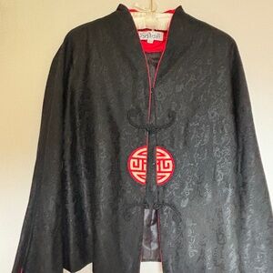Embroidered Black Asian Jacket